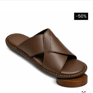 Urban Cross-Strap Slide with Metal Clip